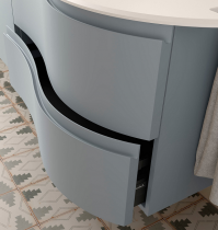 Meuble suspendu MAM 90cm 2 tiroirs gauche Blue Fog - SALGAR Réf. 113808