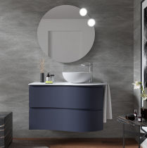 Meuble suspendu MAM 90cm 2 tiroirs gauche Blue Night - SALGAR Réf. 113809