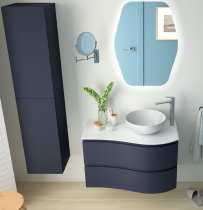 Meuble suspendu MAM 90cm 2 tiroirs gauche Blue Night - SALGAR Réf. 113809