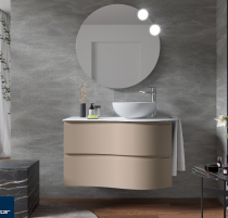 Meuble suspendu MAM 90cm 2 tiroirs gauche Macchiato - SALGAR Réf. 113807