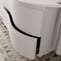 Meuble suspendu MAM 90cm 2 tiroirs gauche White Cotton - SALGAR Réf. 113804