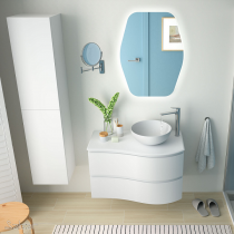 Meuble suspendu MAM 90cm 2 tiroirs gauche White Cotton - SALGAR Réf. 113804
