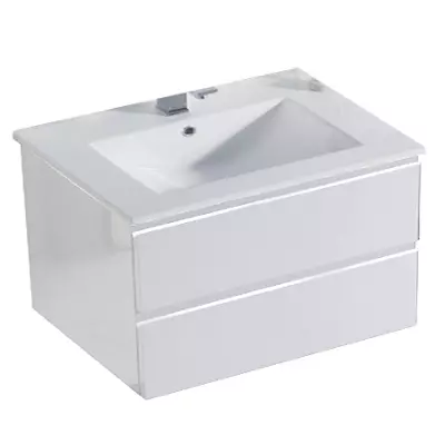 Meuble suspendu Modena 80cm 2 tiroirs Blanc glacier - O\'DESIGN R�f. CAISMODENA800B