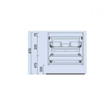 Meuble suspendu MONTERREY 100cm 2 tiroirs Blanc brillant (sans vasque) - SALGAR Réf. 26681