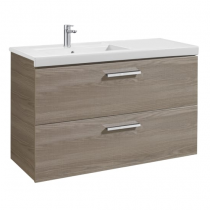Meuble Unik Prisma 110cm 2 tiroirs Frêne + lavabo à gauche - ROCA Réf. A855955321