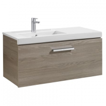 Meuble Unik Prisma 90cm 1 tiroir Frêne + lavabo à gauche - ROCA Réf. A855946321