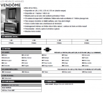 Meuble Vendôme 120cm 3 tiroirs + plan vasque Blanc - DECOTEC Réf. 1254801