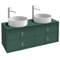 Meuble Vivienne 120cm pour plateau 4 tiroirs poignées \ Bijou\  Chromé / Laque  - Jacob Delafon Réf. EB1511LB1-TL-TL
