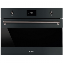 Micro-ondes Classica Noir mat / Verre noir - SMEG Réf. SO4301M0N