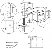 Micro-ondes combiné 43l Noir - AEG Réf. BBB8000QB