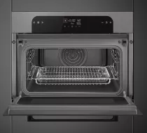 Micro-ondes combin&eacute; MUSA 45cm Vapor Clean Gris m&eacute;tal brillant - SMEG Elite R&eacute;f. SO4202M1S