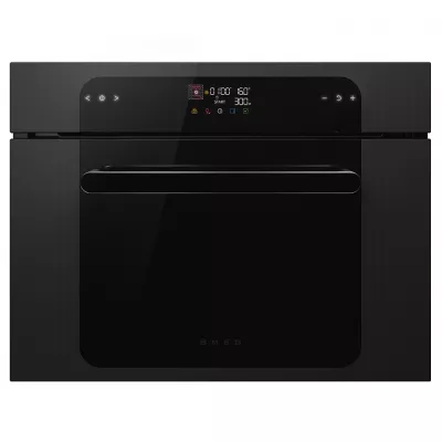 Micro-ondes combin� MUSA 45cm Vapor Clean Noir - COMBIN� MICRO-ONDESNoir Brillant- SMEG Elite R�f. SO4202M1B