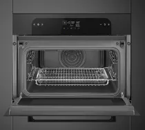 Micro-ondes combin&eacute; MUSA 45cm Vapor Clean Noir - COMBIN&Eacute; MICRO-ONDESNoir Brillant- SMEG Elite R&eacute;f. SO4202M1B