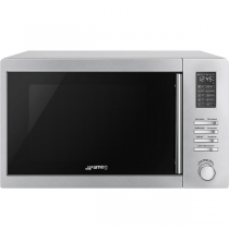 Micro-ondes combiné pose libre 34l 1100W Inox anti-trace - SMEG Réf. MOE34CXI2