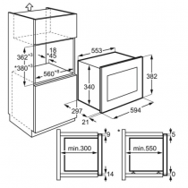 Micro-ondes Encastrable 19L Série 600 Gril Noir / Inox - Electrolux Réf.EMS4203TMX