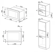 Micro-ondes gril encastrable Classica Inox anti-trace - SMEG Elite R&eacute;f. FMI325X1