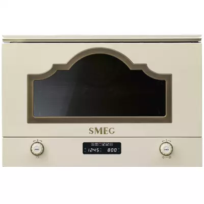 Micro-ondes gril encastrable Cortina 22l 850W Cr�me - SMEG Elite R�f. MP722PO