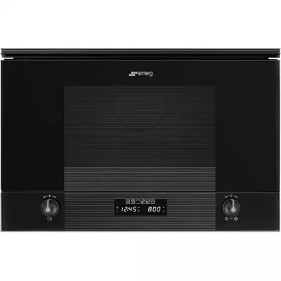 Micro-ondes gril encastrable Lin�a 22l 850W Noir intense - SMEG Elite R�f. MP122B3