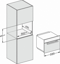 Micro-ondes gril intégrable PureLine 46l 900W Inox anti-traces - MIELE Réf. M 7244 TC