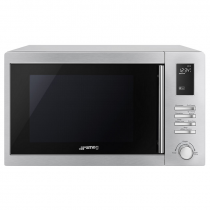 Micro-ondes gril pose libre 25l 1000W Inox anti-trace - SMEG Réf. MOE25X