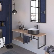 Miroir 60x80cm cadre Noir mat - DECOTEC Réf. 1821361
