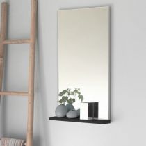 Miroir avec tablette laquée L.35 x H.80 cm - DECOTEC Réf. 1145221