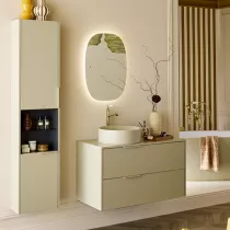 Miroir Bastille 50x70cm (horizontal ou vertical) &eacute;clairage LED 30W - JACOB DELAFON R&eacute;f. EB2230-NF