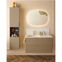 Miroir Bastille 65x90cm (horizontal ou vertical) &eacute;clairage LED 30W & anti-bu&eacute;e - JACOB DELAFON R&eacute;f. EB2231-NF