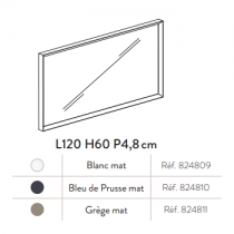 Miroir cadre EREBOR 120cm Blanc Mat - AQUARINE Réf. 824809