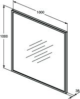 Miroir carré Ø100 - Ideal Standard Réf. T3967BH