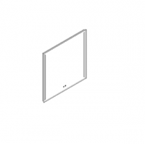 Miroir Confidence Premium 100x100cm 70,2W avec anti-buée / Noir mat - DECOTEC Réf. 1746681