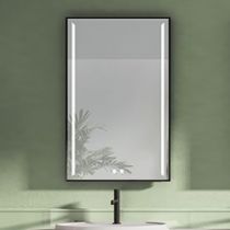 Miroir Confidence Premium 75x100cm 64,2W avec anti-buée / Noir mat - DECOTEC  Réf. 1746671