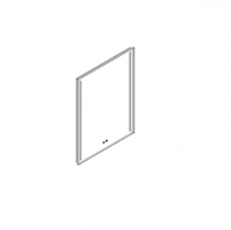 Miroir Confidence Premium 75x100cm 64,2W avec anti-buée / Noir mat - DECOTEC  Réf. 1746671