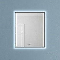 Miroir Confidence Premium 75x100cm 64,2W avec anti-buée / Noir mat - DECOTEC  Réf. 1746671