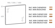 Miroir Danaé 120x65cm Chêne clair - O\'DESIGN Réf. MIR-CHENE1200