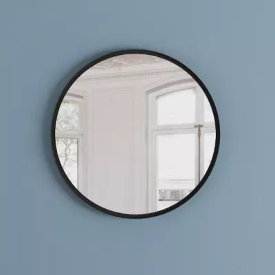 Miroir Essentiel rond �80cm Noir mat - DECOTEC R�f. 1746701