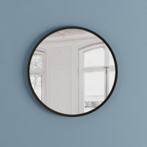 Miroir Essentiel rond Ø80cm Noir mat - DECOTEC Réf. 1746701