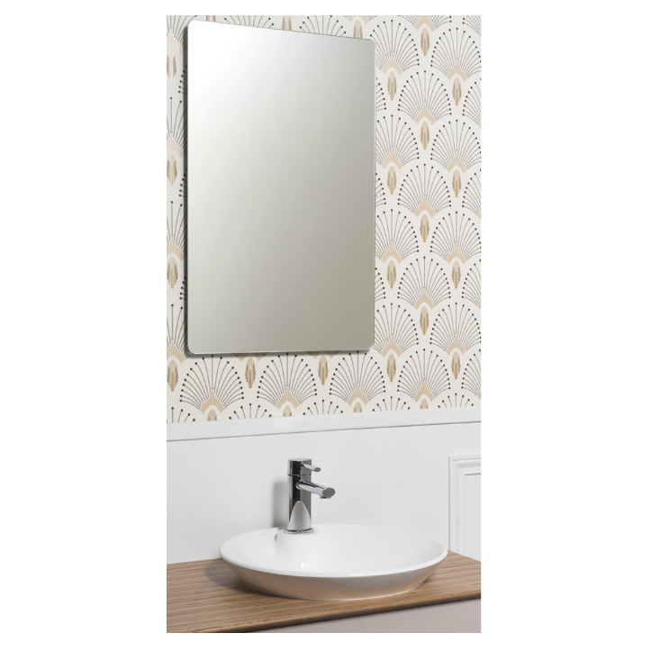 Miroir d'angle L.35 x H.80 sans éclairage - DECOTEC Réf. 1145171