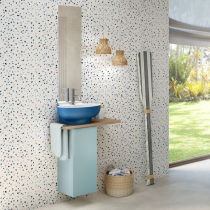 Miroir lave-mains Skim L.25 x H.100 cm - spot LED en option - DECOTEC Réf. 1147561