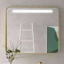 Miroir led 10W APOLO 80x70cm Doré mat - SALGAR Réf. 87856