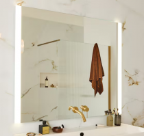 Miroir LED 120x100cm percé 2 trous pour mitigeur - JACOB DELAFON Réf. EB1676-NF