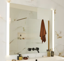 Miroir LED 120x100cm percé 3 trous pour mélangeur - JACOB DELAFON Réf. EB1677-NF