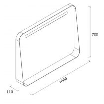 Miroir led 12W APOLO 100x70cm Doré mat - SALGAR Réf. 87857