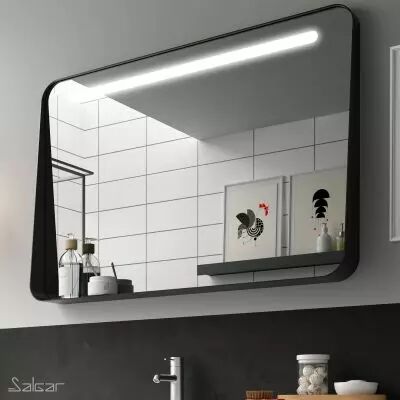 Miroir led 12W APOLO 100x70cm Noir mat - SALGAR R�f. 87861