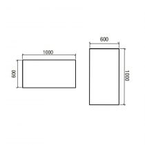 Miroir led 13,44W Reflexo 100x60cm (horizontal ou vertical) - SALGAR Réf. 20741