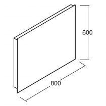 Miroir led 13,44W Reflexo 80x60cm (horizontal ou vertical) - SALGAR Réf. 20740