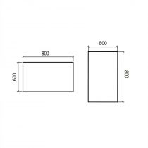 Miroir led 13,44W Reflexo 80x60cm (horizontal ou vertical) - SALGAR Réf. 20740