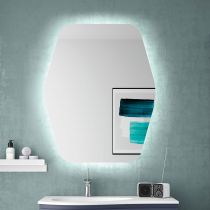 Miroir led 15W ORGANIC 80x100 cm (horizontal ou vertical) - SALGAR Réf. 26776