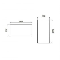 Miroir led 15W ROMA 100x60cm (horizontal ou vertical) - SALGAR Réf. 23209