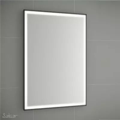 Miroir led 15W ROMA 100x60cm Noir (horizontal ou vertical) - SALGAR R�f. 91118